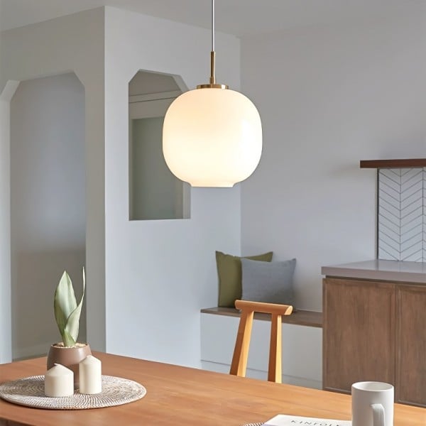 Radihous: Moderne Skandinavische Opalglas-Pendelleuchte – für Wohnzimmer & Esszimmer