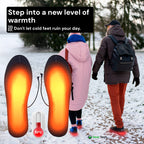 Portable Heated Insoles USB Rechargeable & Breathable Design