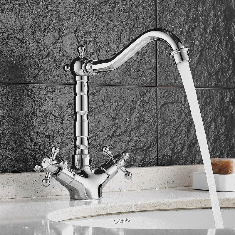 RetroFlow: Vintage Waschtischarmatur im Antik-Design – Stilvolle Wasserhahn für nostalgische Badezimmer - Image 11