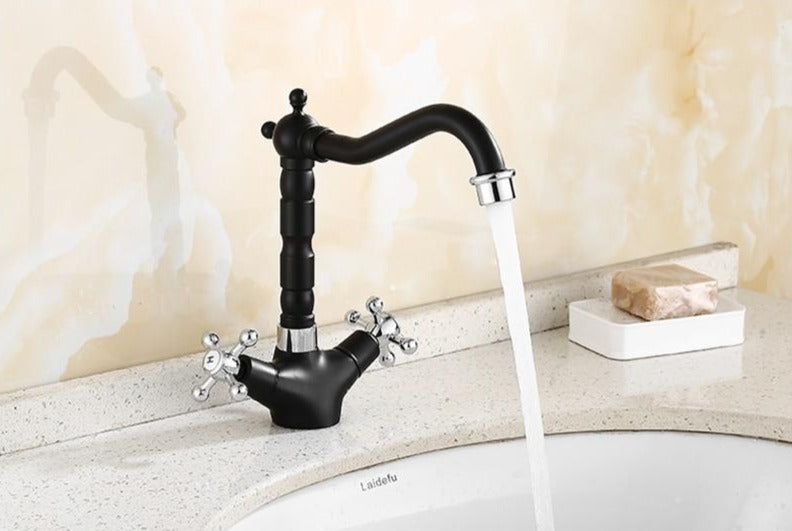 RetroFlow: Vintage Waschtischarmatur im Antik-Design – Stilvolle Wasserhahn für nostalgische Badezimmer - Image 8