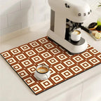 Coffee Bar & Sink Mat Absorbent & Stylish Pattern