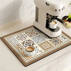 Coffee Bar & Sink Mat Absorbent & Stylish Pattern