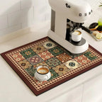 Retro Tile Design Absorbent Coffee Mat - Image 13