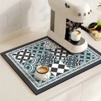 Coffee Bar & Sink Mat Absorbent & Stylish Pattern