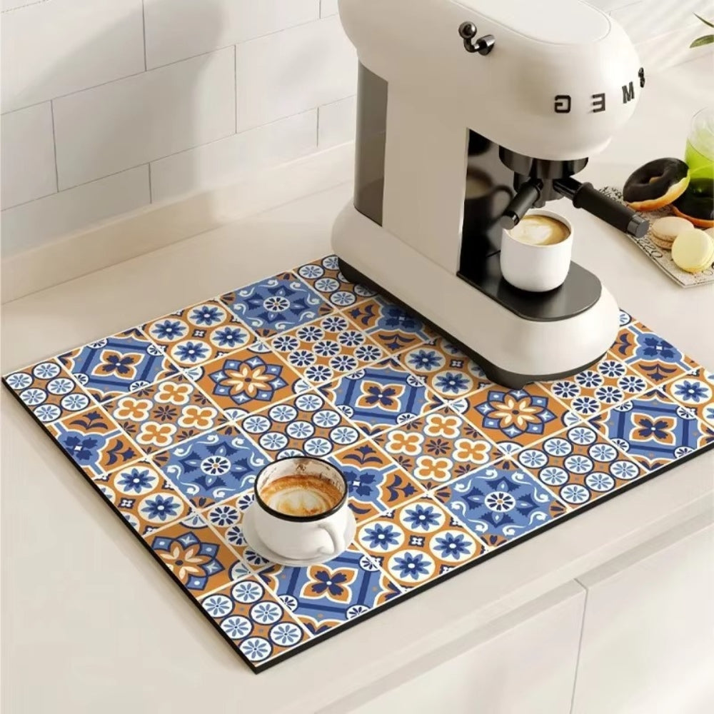 Coffee Bar & Sink Mat Absorbent & Stylish Pattern