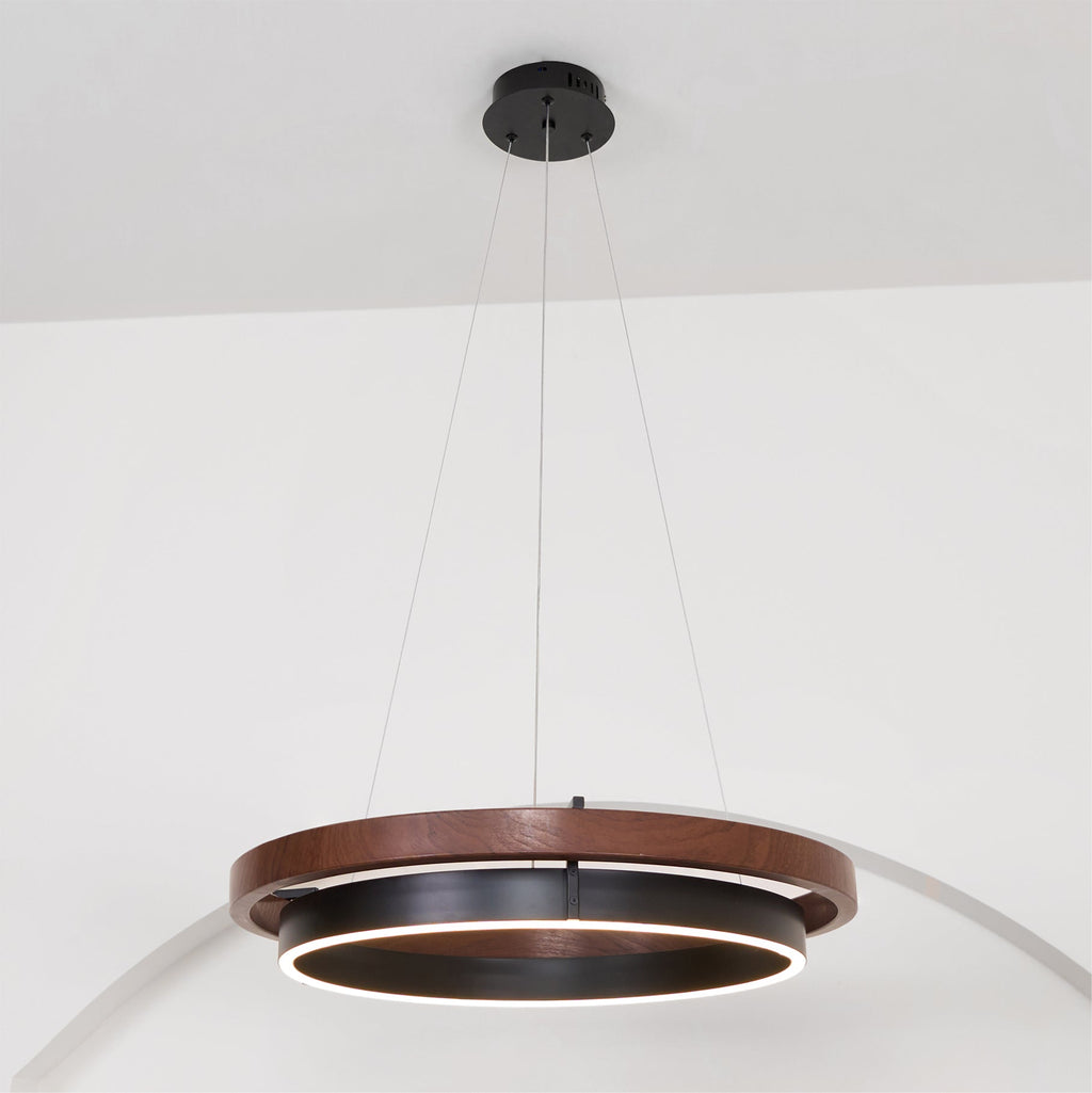 Modern Dual Ring LED Chandelier for Indoor Ceiling Lighting