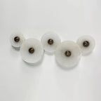 Modern Alabaster Round LED Flush Mount Wall Light