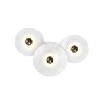 Modern Alabaster Round LED Flush Mount Wall Light