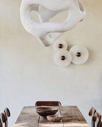 Modern Alabaster Round LED Flush Mount Wall Light