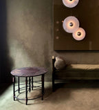 Modern Alabaster Round LED Flush Mount Wall Light