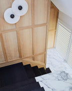 Modern Alabaster Round LED Flush Mount Wall Light