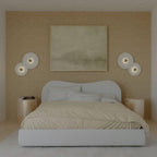 Modern Alabaster Round LED Flush Mount Wall Light