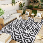 Outdoor Rug Reversible Waterproof Patio Mat Weatherproof Easy Clean