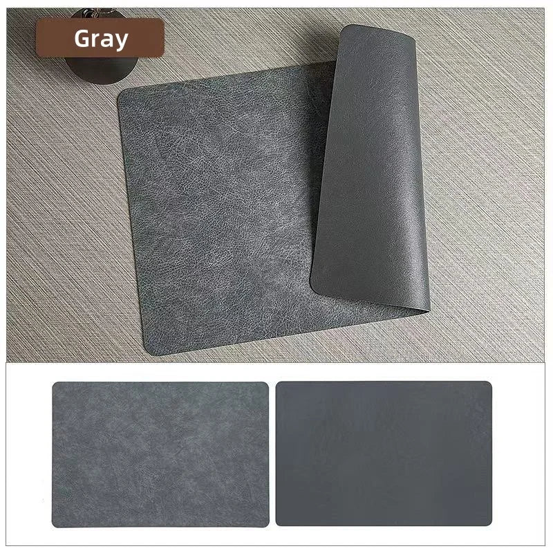 Faux Leather Placemats Waterproof Heat Resistant Double Sided Dining Table Mats - Image 12