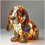 Colorful Dog Figurine Table Lamp Playful Artistic Home Décor