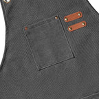 Canvas Apron Unisex Chef Work Apron Pockets Adjustable Durable - Image 4