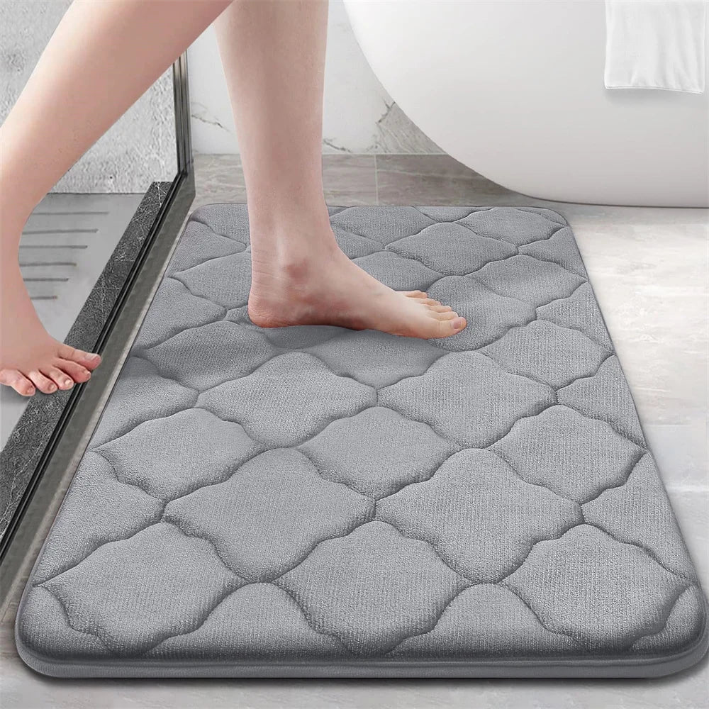 Memory Foam Bath Mat Non-Slip Absorbent Plush Microfiber Bathroom Rug - Image 10