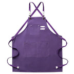 Canvas Apron Unisex Chef Work Apron Pockets Adjustable Durable - Image 11