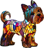 Colorful Dog Figurine Table Lamp Playful Artistic Home Décor