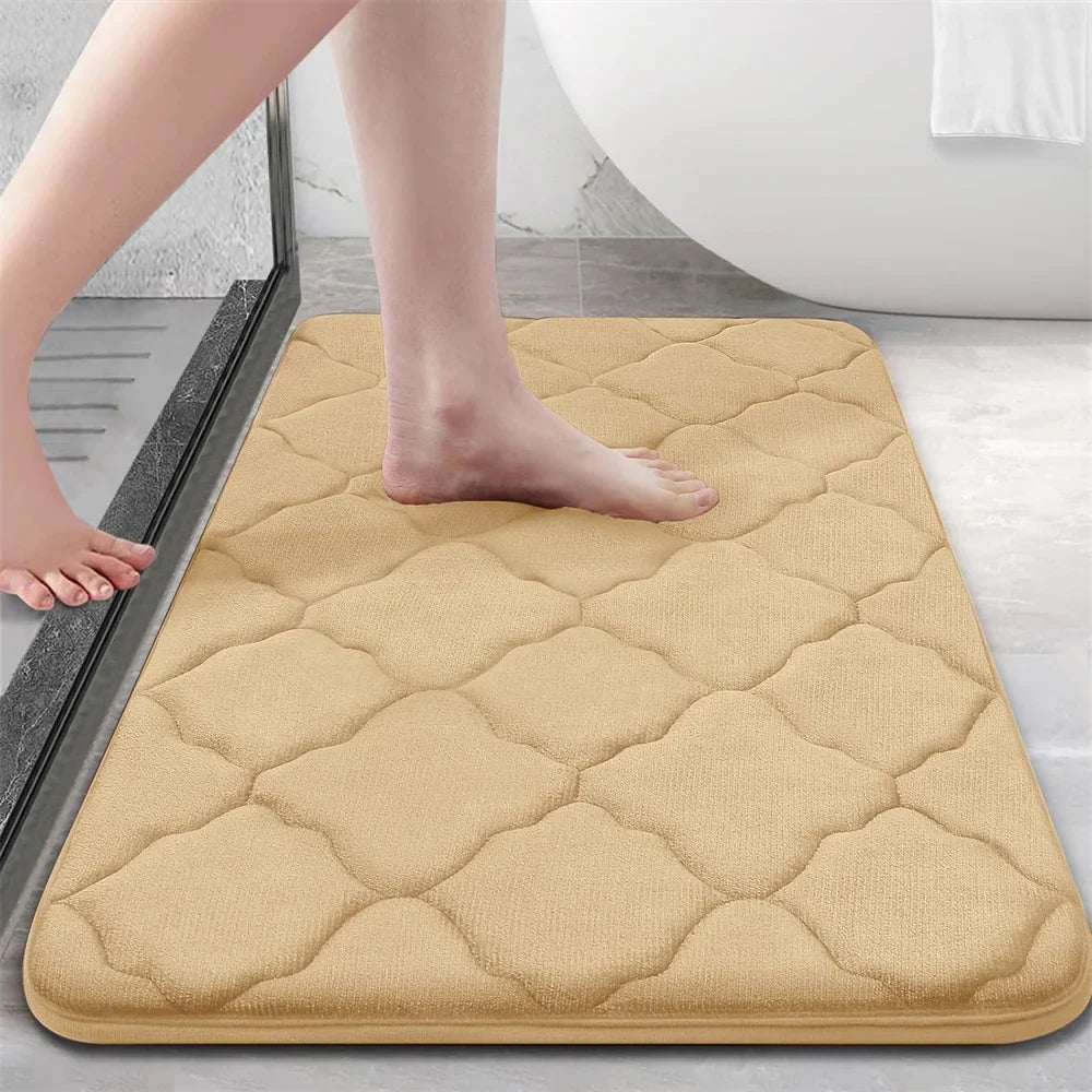 Memory Foam Bath Mat Non-Slip Absorbent Plush Microfiber Bathroom Rug - Image 12
