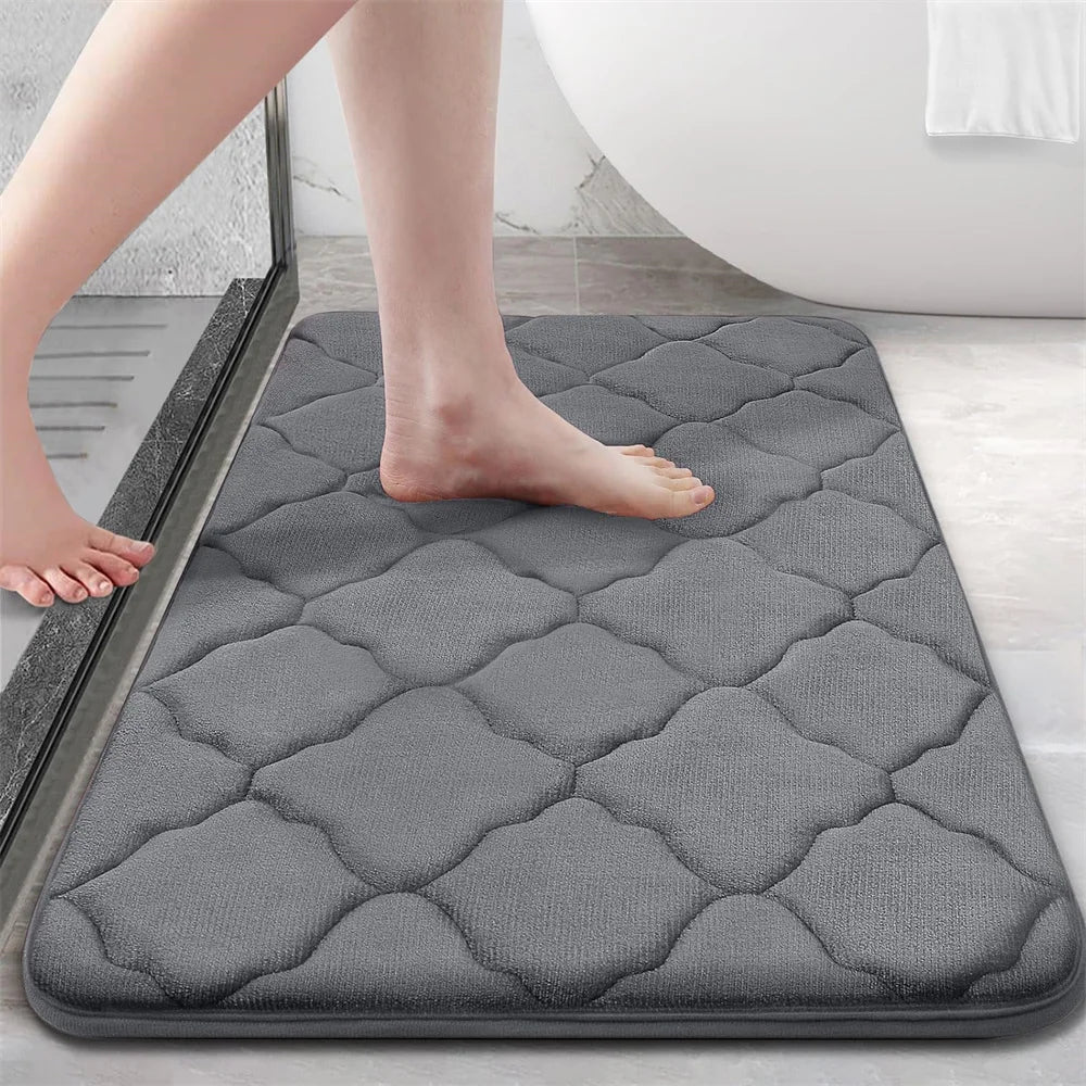 Memory Foam Bath Mat Non-Slip Absorbent Plush Microfiber Bathroom Rug - Image 9