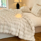 Reversible Bubble Pattern Blanket Cozy All-Season Home Throw