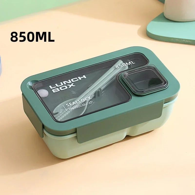 Leak Proof Bento Lunch Box Cutlery Microwave Safe Meal Prep Container - Image 12