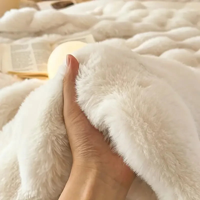 Reversible Textured Blanket for Sofa, Bed or Living Room
