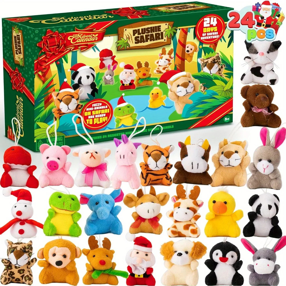 24 Piece Mini Plush Stuffed Animal Advent Calendar