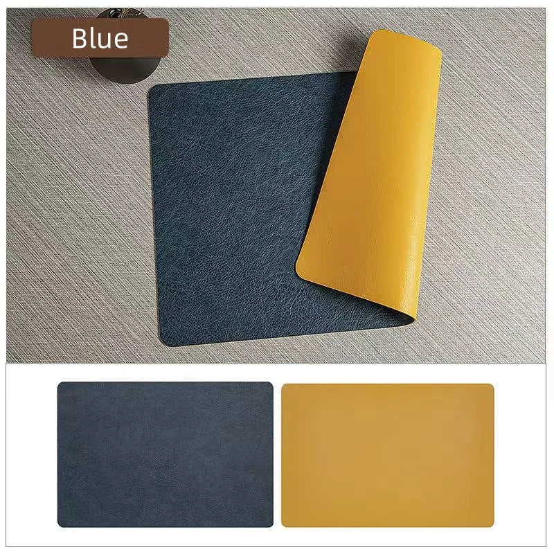 Faux Leather Placemats Waterproof Heat Resistant Double Sided Dining Table Mats - Image 13