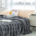 Reversible Textured Blanket for Sofa, Bed or Living Room