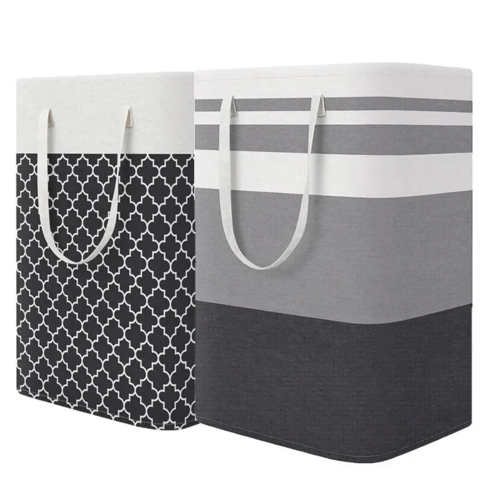 Laundry Hamper 75L Foldable Waterproof Fabric Clothes Basket Handles - Image 8