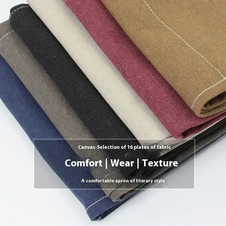 Canvas Apron Unisex Chef Work Apron Pockets Adjustable Durable - Image 6