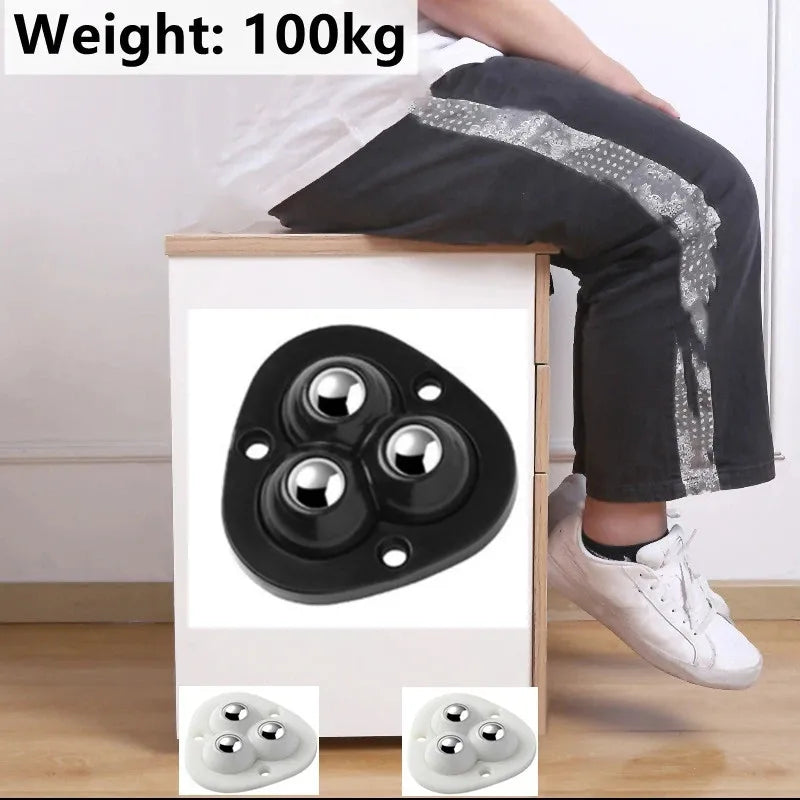 4 Piece Self Adhesive Caster Wheels 360 Degree Swivel - Image 3
