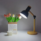 Wood Desk Lamp Adjustable Nordic Wooden Bedside Table Light - Image 7