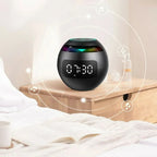 Digital Alarm Clock with Bluetooth Speaker LED Mood Lighting