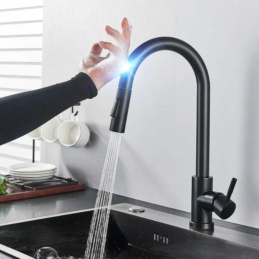 Touch Control Kitchen Tap Pull-Out Spout for Easy Use