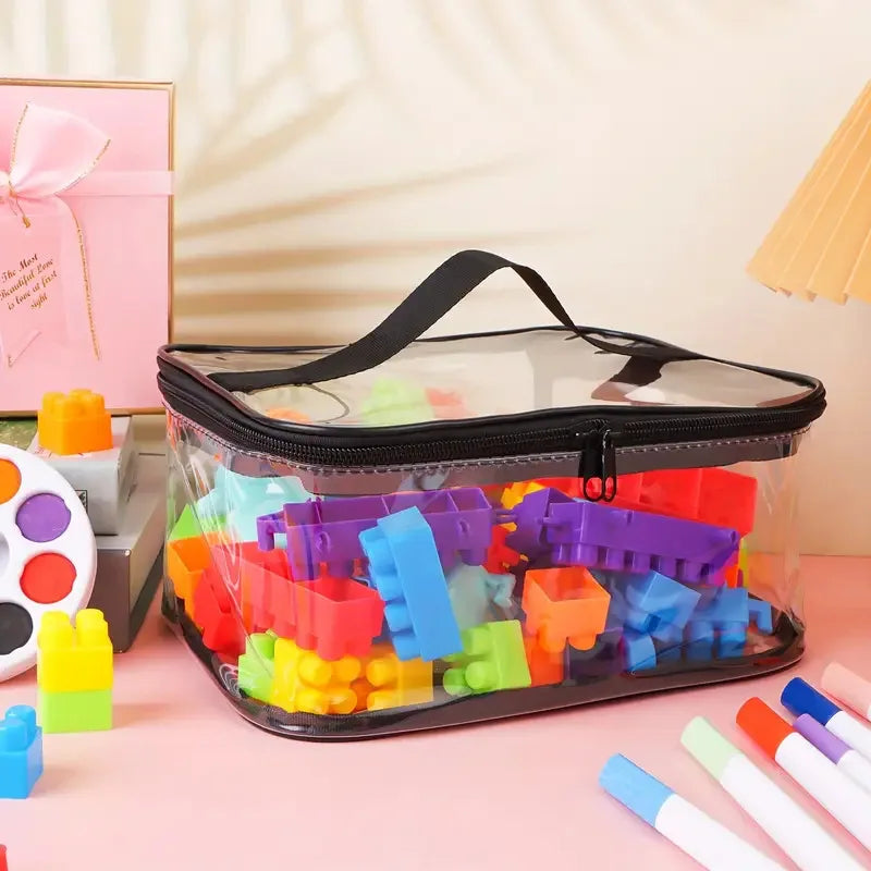Toy Storage Bag Large Capacity Mesh Organizer Puzzle Block Holder - Image 5