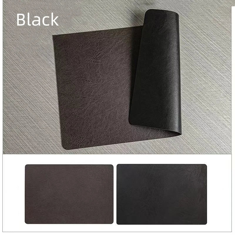 Faux Leather Placemats Waterproof Heat Resistant Double Sided Dining Table Mats - Image 9