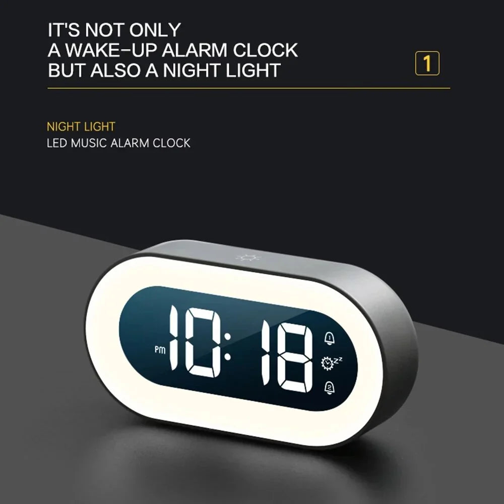 Digital Sunrise Alarm Clock LED Time Display and Night Light
