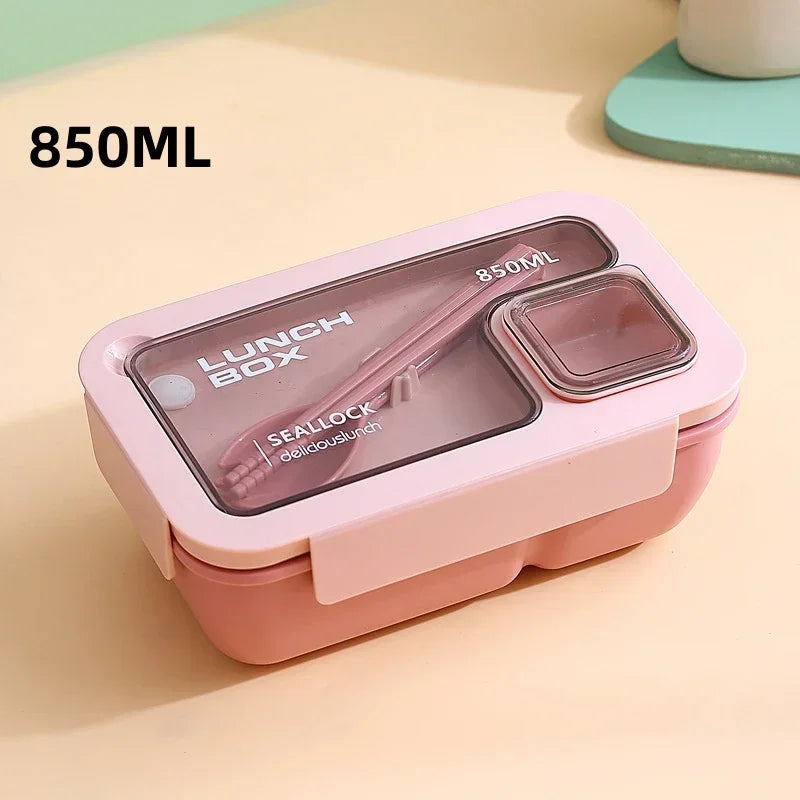 Leak Proof Bento Lunch Box Cutlery Microwave Safe Meal Prep Container - Image 9