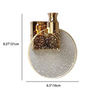 Contemporary Scandinavian Crystal Round LED Wall Sconce Lamp For Bedside - Image 4