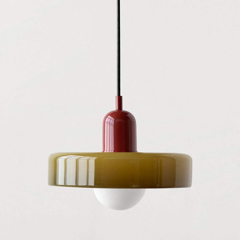 Contemporary Art Deco Pendant Light Colorful Glass Hanging Lamp