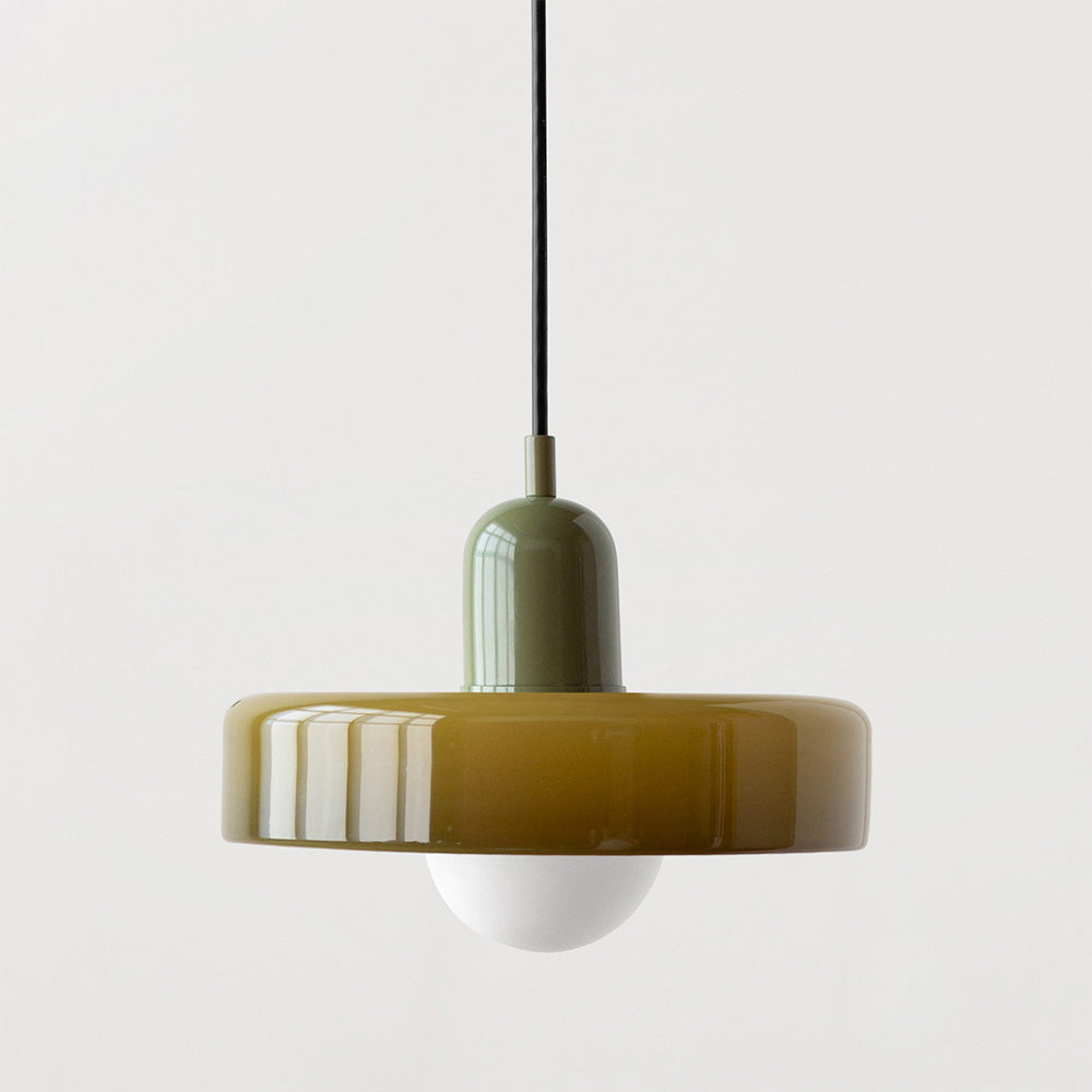 Contemporary Art Deco Pendant Light Colorful Glass Hanging Lamp