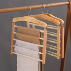 Clothing Trouser Organizer Multi-Bar Compact Storage Hanger