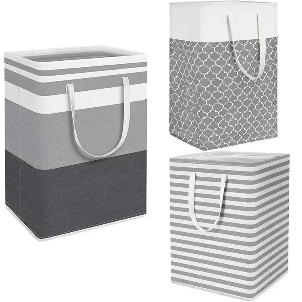 Laundry Hamper 75L Foldable Waterproof Fabric Clothes Basket Handles - Image 10