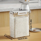 Airtight Food Storage Container Rice Cereal Flour Dispenser Measuring Cup - Image 4