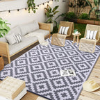 Outdoor Rug Reversible Waterproof Patio Mat Weatherproof Easy Clean - Image 9