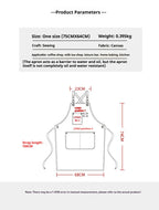 Canvas Apron Unisex Chef Work Apron Pockets Adjustable Durable - Image 13