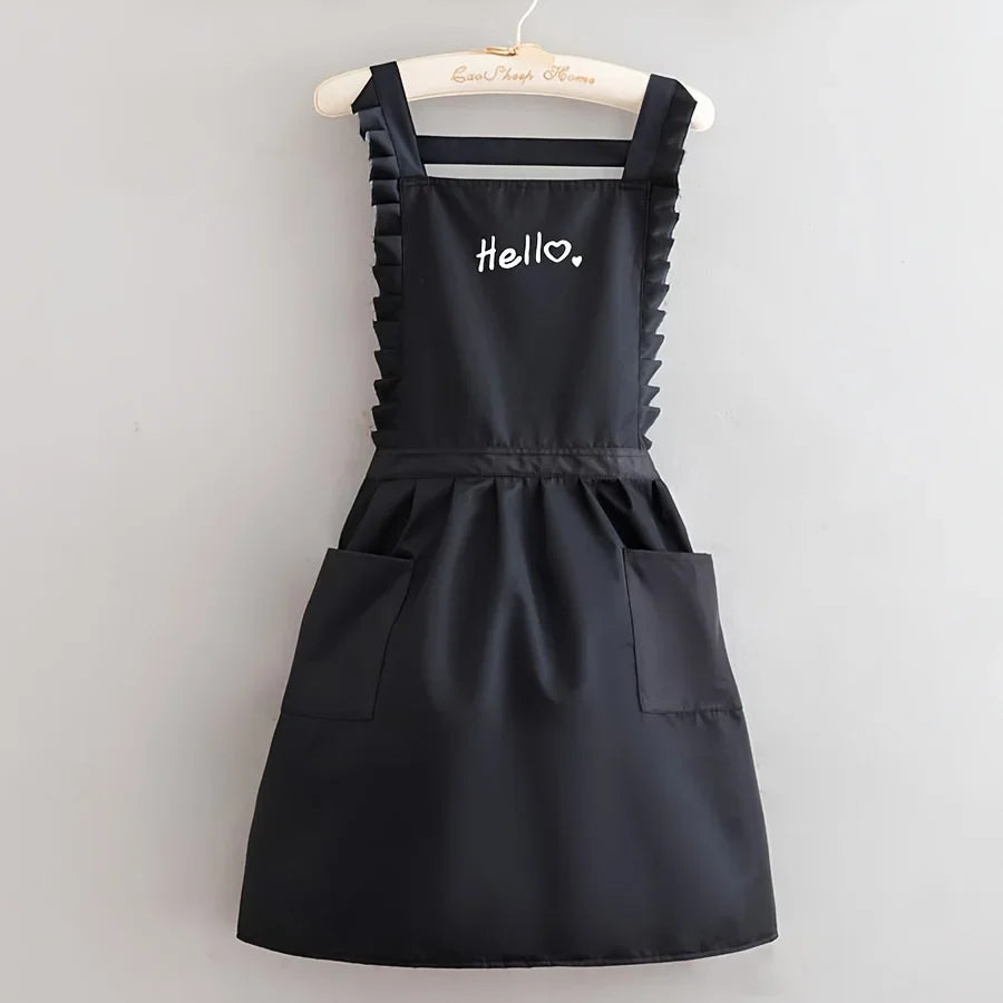 Waterproof Apron Women Floral Restaurant Gardening Work Uniform - Image 7